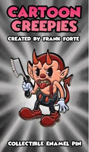 Cartoon Creepies-Devil with a Razor-1.75" Soft Enamel pin