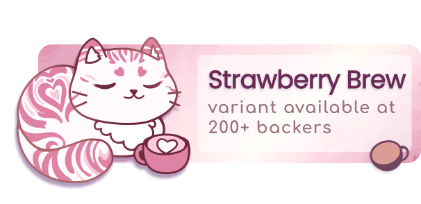Unlock Coffee Cat Strawberry Brew at 200 Backers