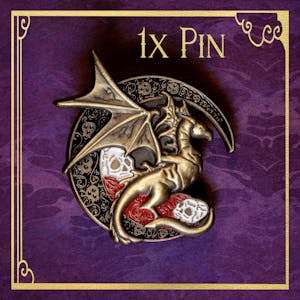 1x Gilded dragon pin