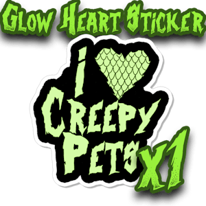 1 x Glow Heart Sticker