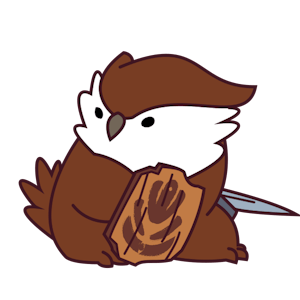 Sitting Owlbear Fighter Pin (015)
