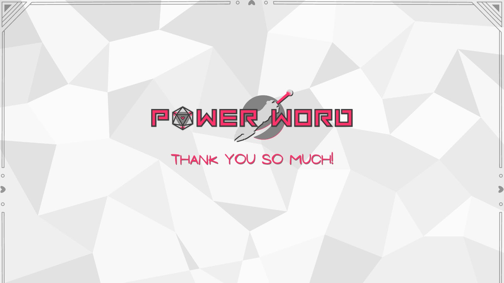 Exclusive Backer Thank You