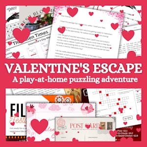 Valentine's Escape Room Game - Play-at-home puzzling mystery!