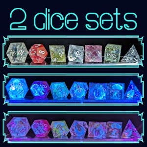 2 Sets of Hidden Glow dice