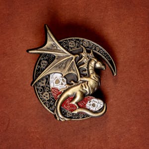 3D limited edition Moon dragon  pin