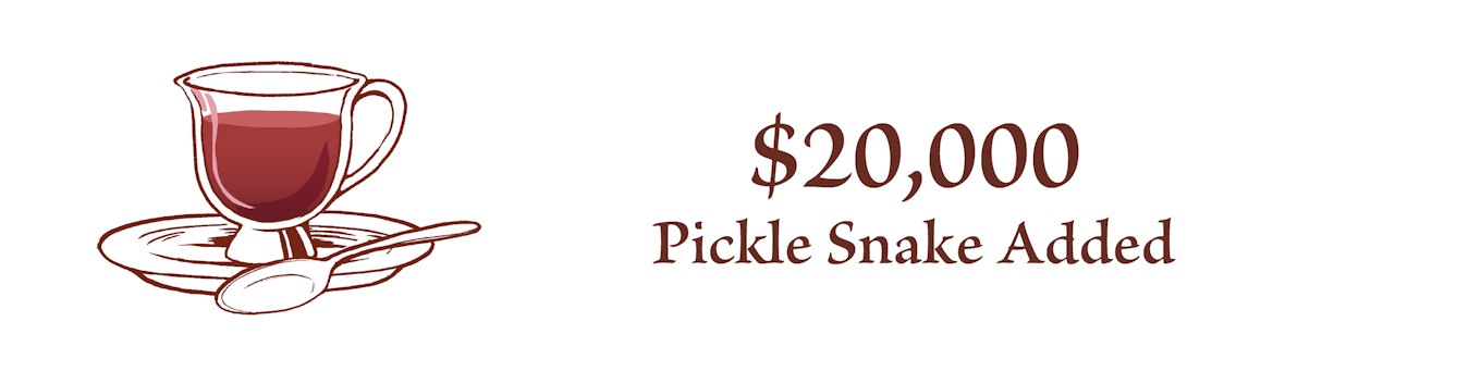 $20,000 Pickle Snake added
