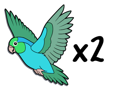 Two Parrotlet Pins