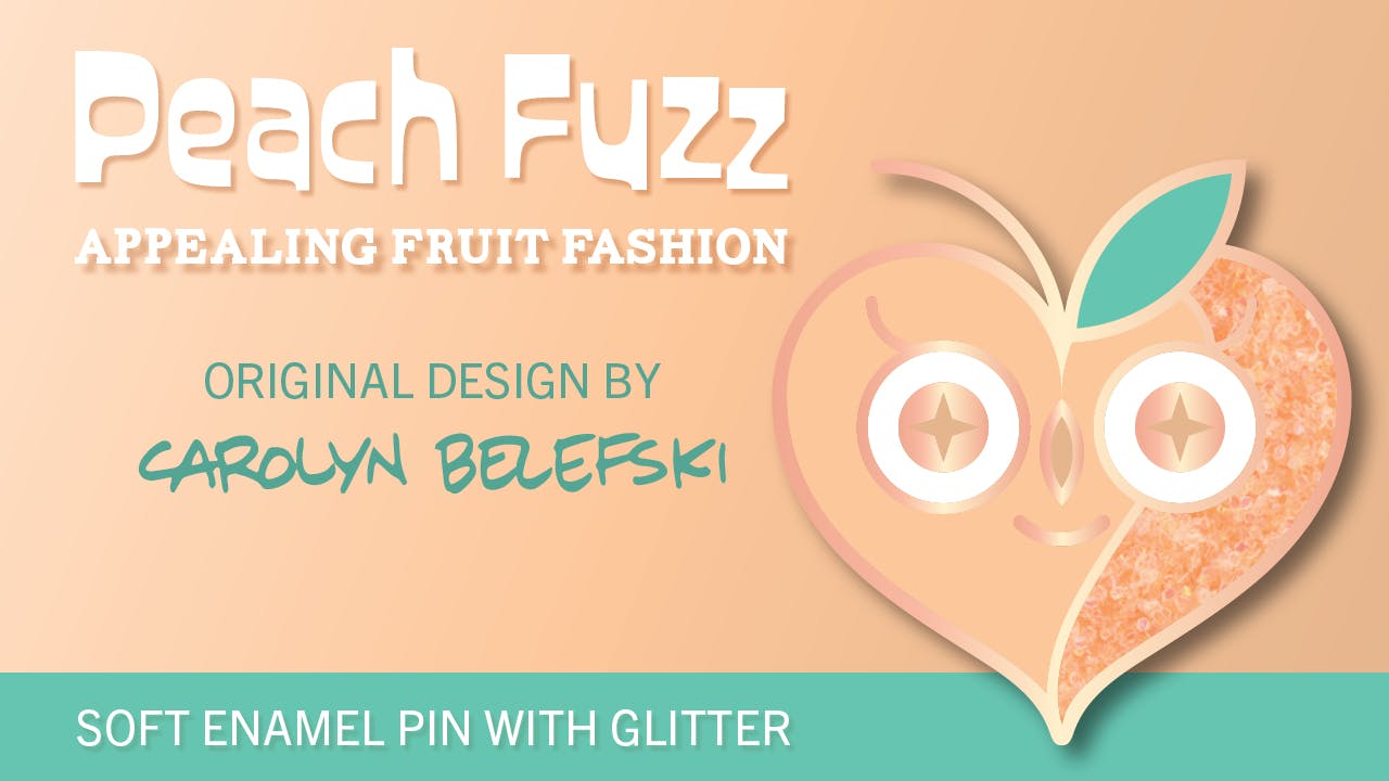 Peach Fuzz Enamel Pin