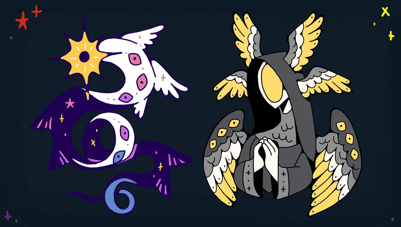 Bigender and Demigender Pins