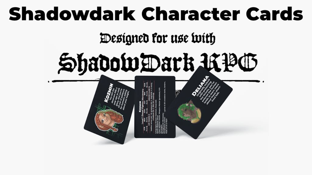 Shadowdark Character Cards
