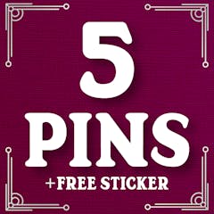 5 Pins + Free Sticker
