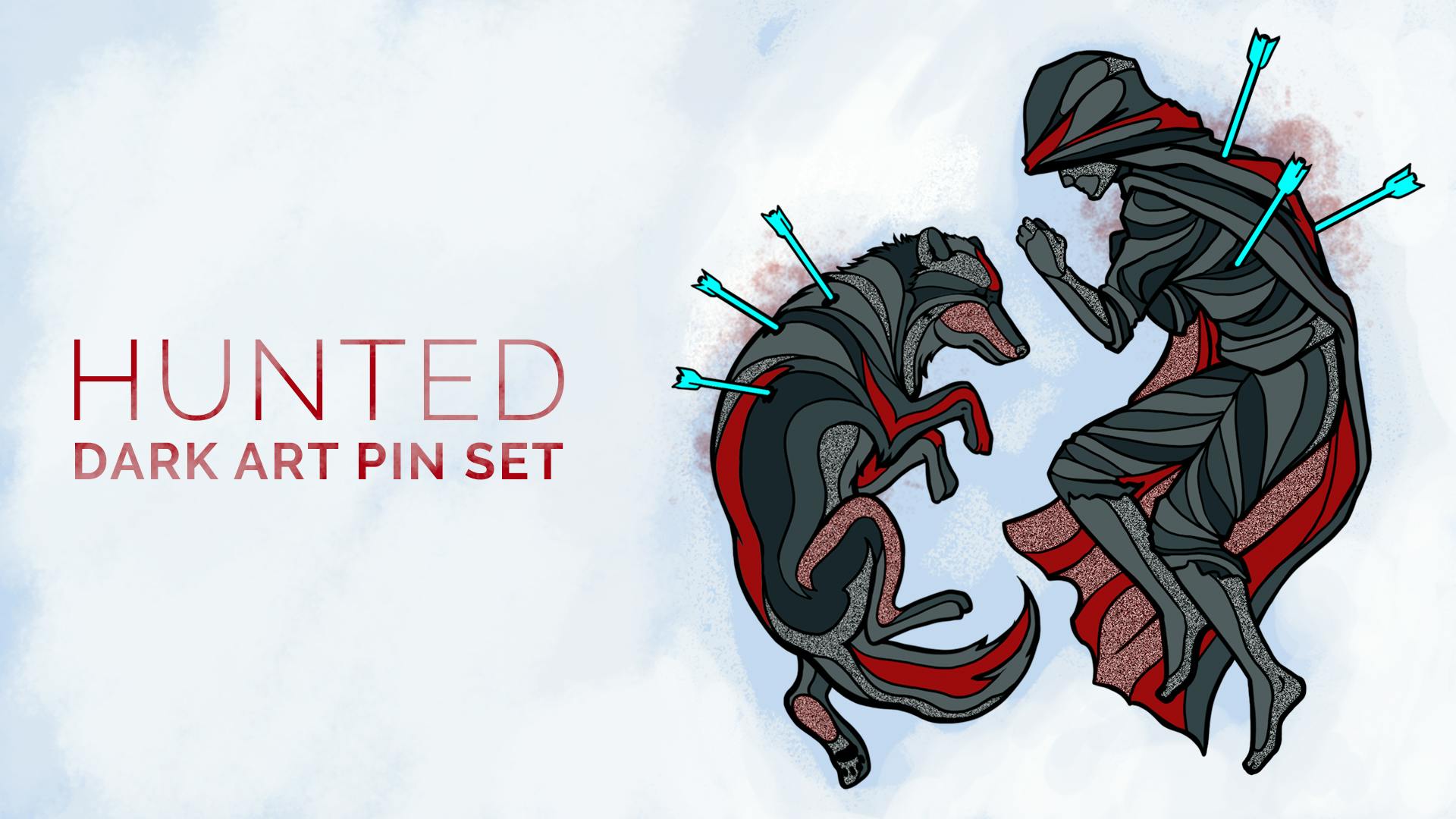 "Hunted" Pin Set