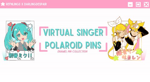 ✰ Virtual Singer Polaroid Pins- Cheki inspired enamel pins ✰