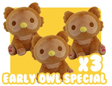 🦉 EARLY OWL SPECIAL: Three (3) Owlbear Plush