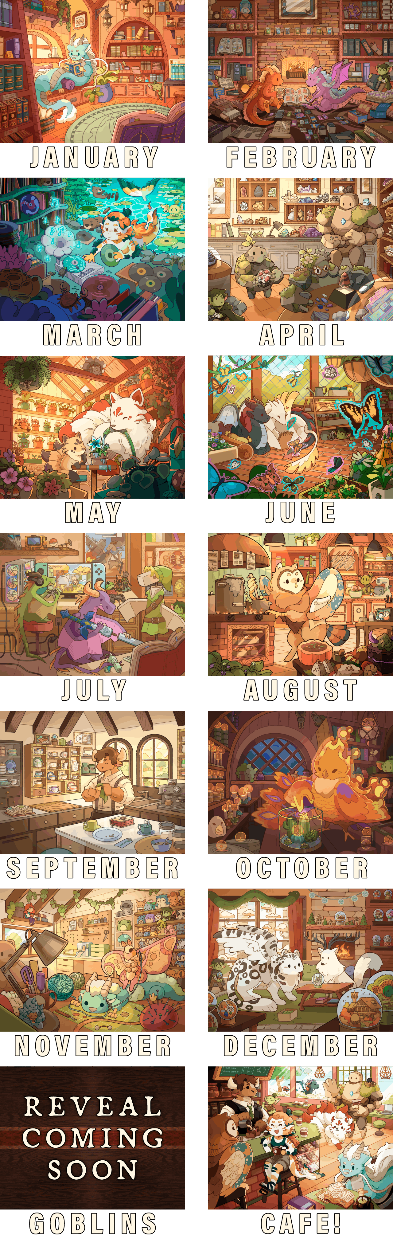 Collectors Guild Cafe 2025 Calendar BackerKit