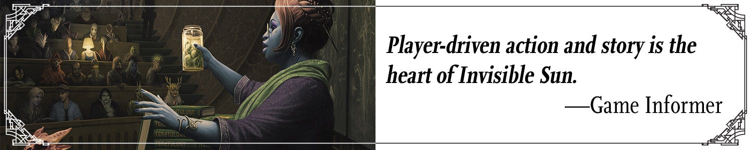 Quote: "Player driven action and story is the heart of Invisible Sun" --Game Informer