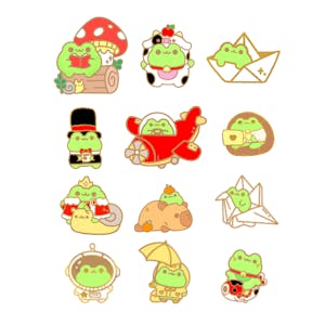 ☆ Froggy Adventure Series Full Set (12 enamel pins)
