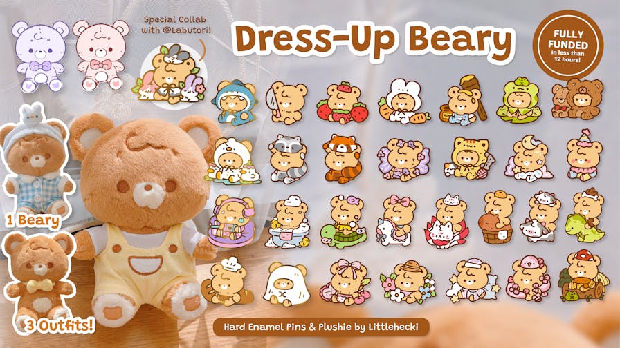 Dress-Up Beary: Plush and Pins!