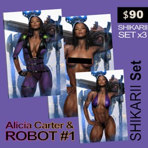 Alicia Carter #1 SHIKARII Virgin SET x3