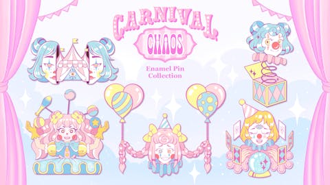 Carnival Chaos Enamel Pin Collection