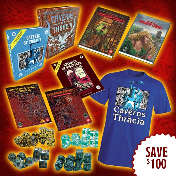 (Save $100) 5E ALL IN! Thracia 5E Books + Merch + New 5E Add-Ons