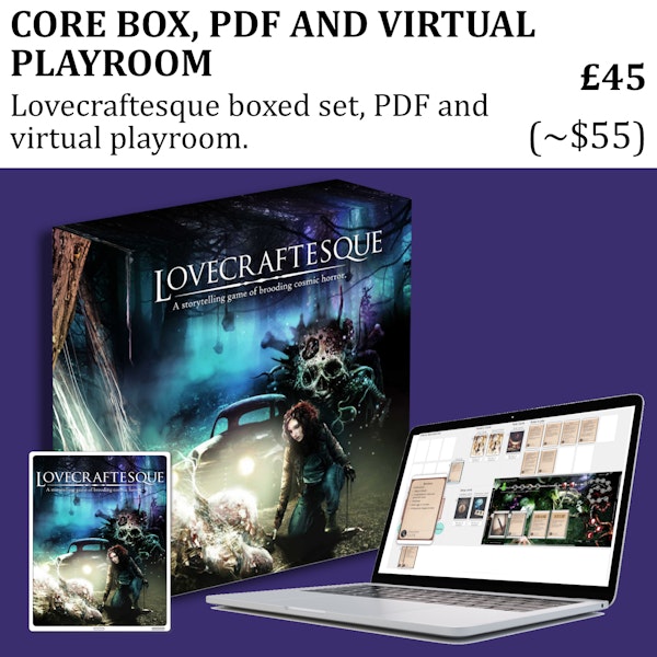 Core box, PDF and virtual playroom £45