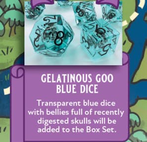 Gelatinous Goo Blue Dice Set
