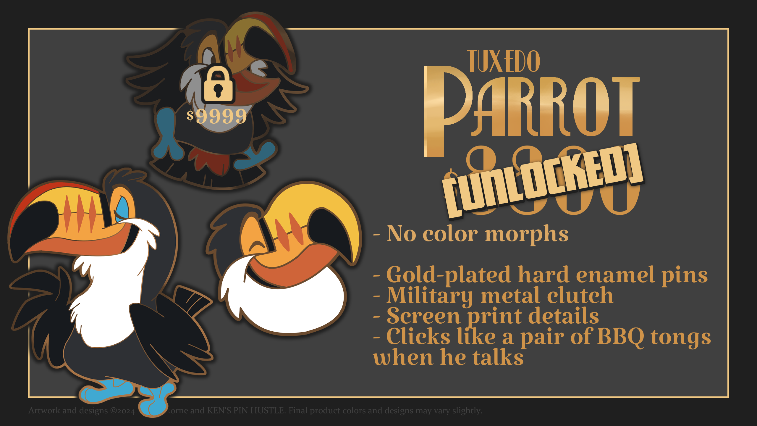 GOLDEN AGE PARROT PINS Updates - BackerKit