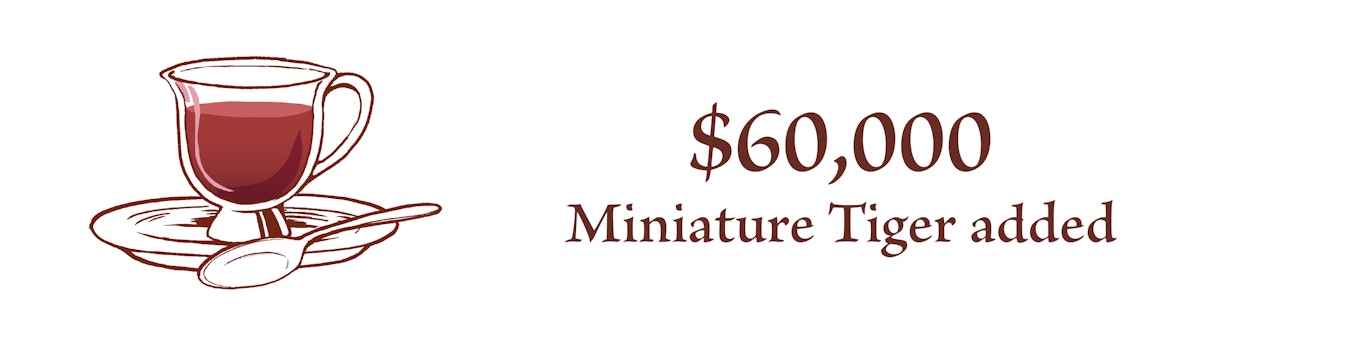 At $60,000, Miniature Tiger Added