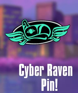 The Indiginerds Cyber Raven Pin!