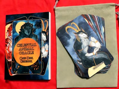 Celestial Animal Oracle Deck + Bag + Printed Guidebook