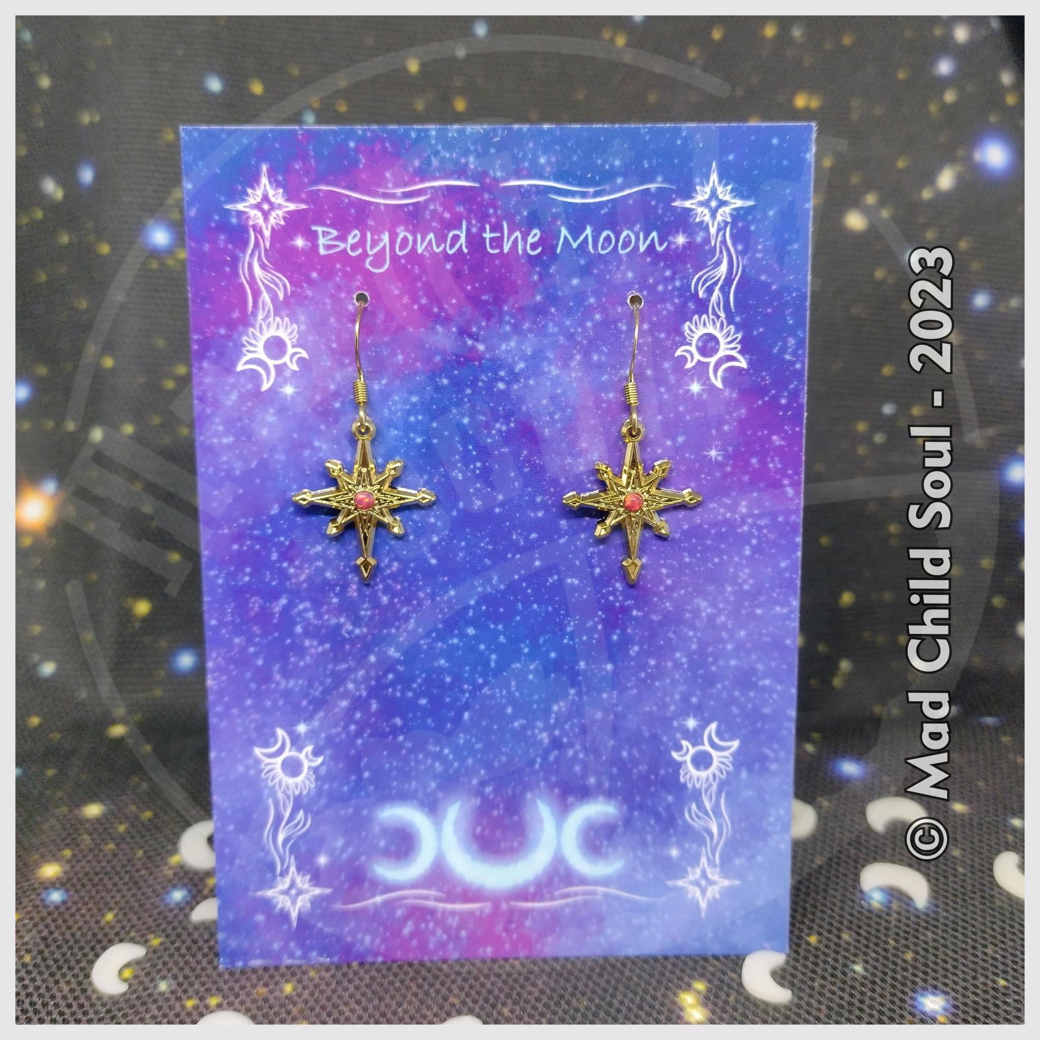 Earrings : Sirius - Red Star