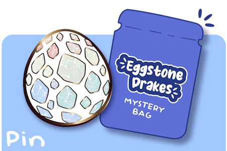 【Eggstone Drakes】• 1 MYSTERY Enamel pin 💎🥚