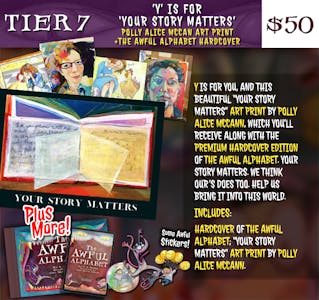 Y is for "Your Story Matters" art print (+The Awful Alphabet hardcover)