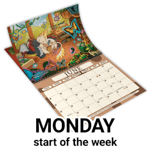 Calendar - MONDAY Start