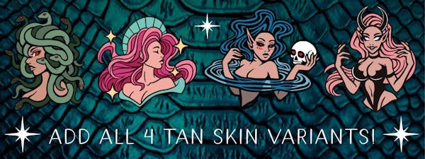 Add All 4 Tan Skin Variant Pins!