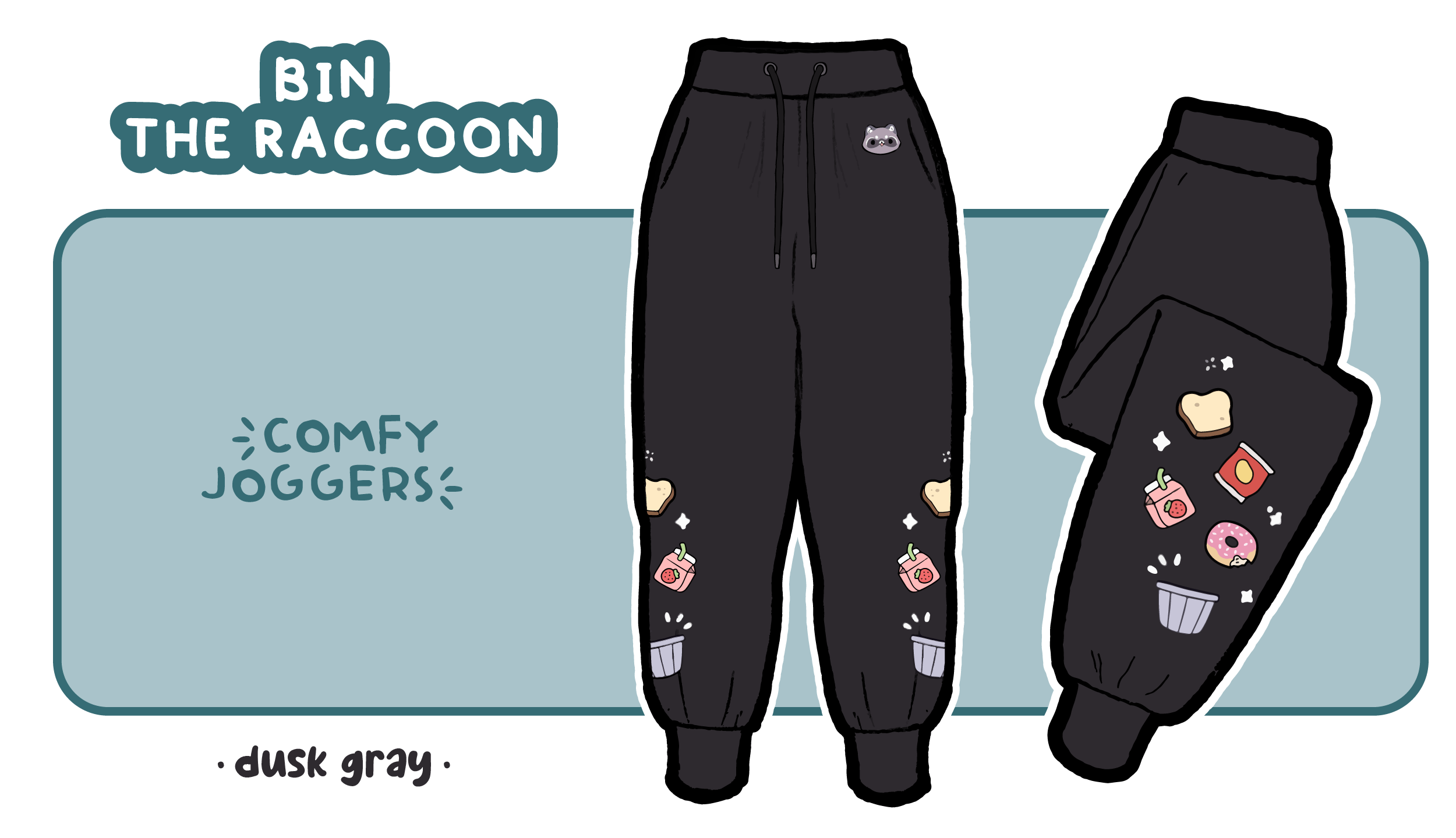 Bin the Raccoon Joggers | Dusk Gray