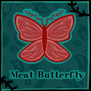 Meat Butterfly Enamel Pin