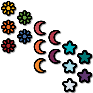 Filler Pins Pack - Suns, Moons, Stars