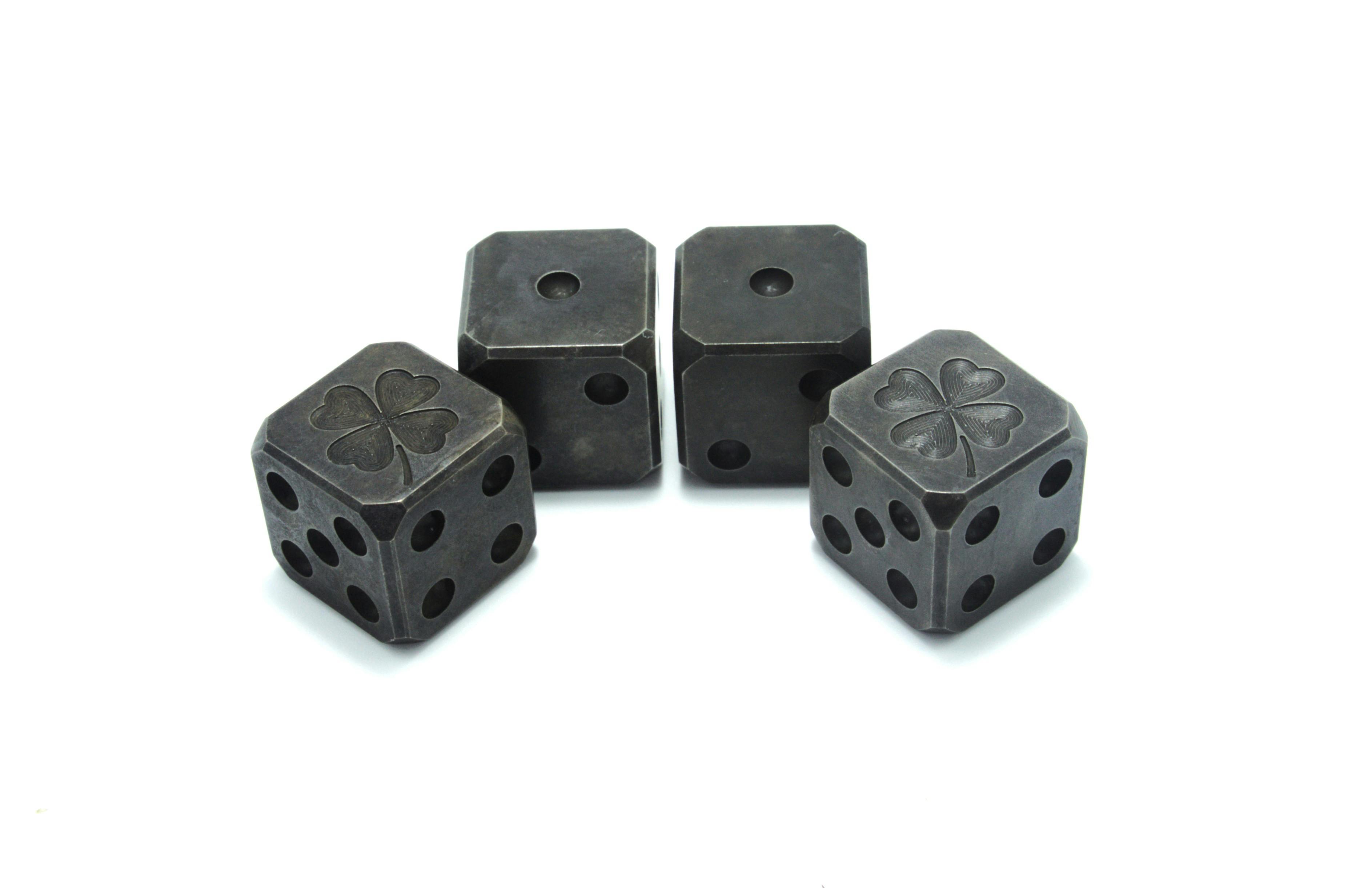 Darkside Tungsten Copper Dice, Shamrocks Added!