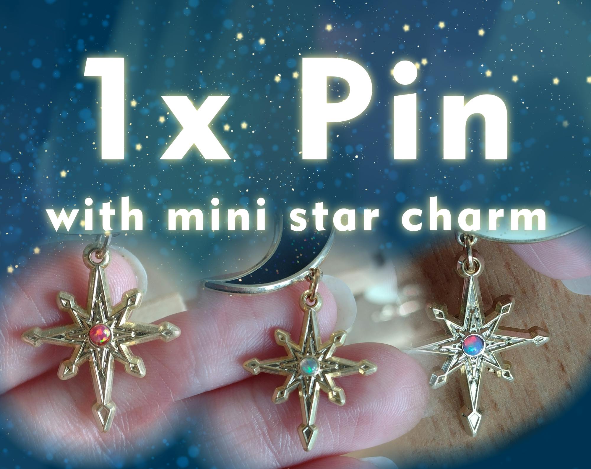 1x Pin with star charm