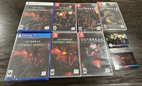 SIGNED 7 Game Outbreak Physical Series from Limited Run Games + Trading Cards