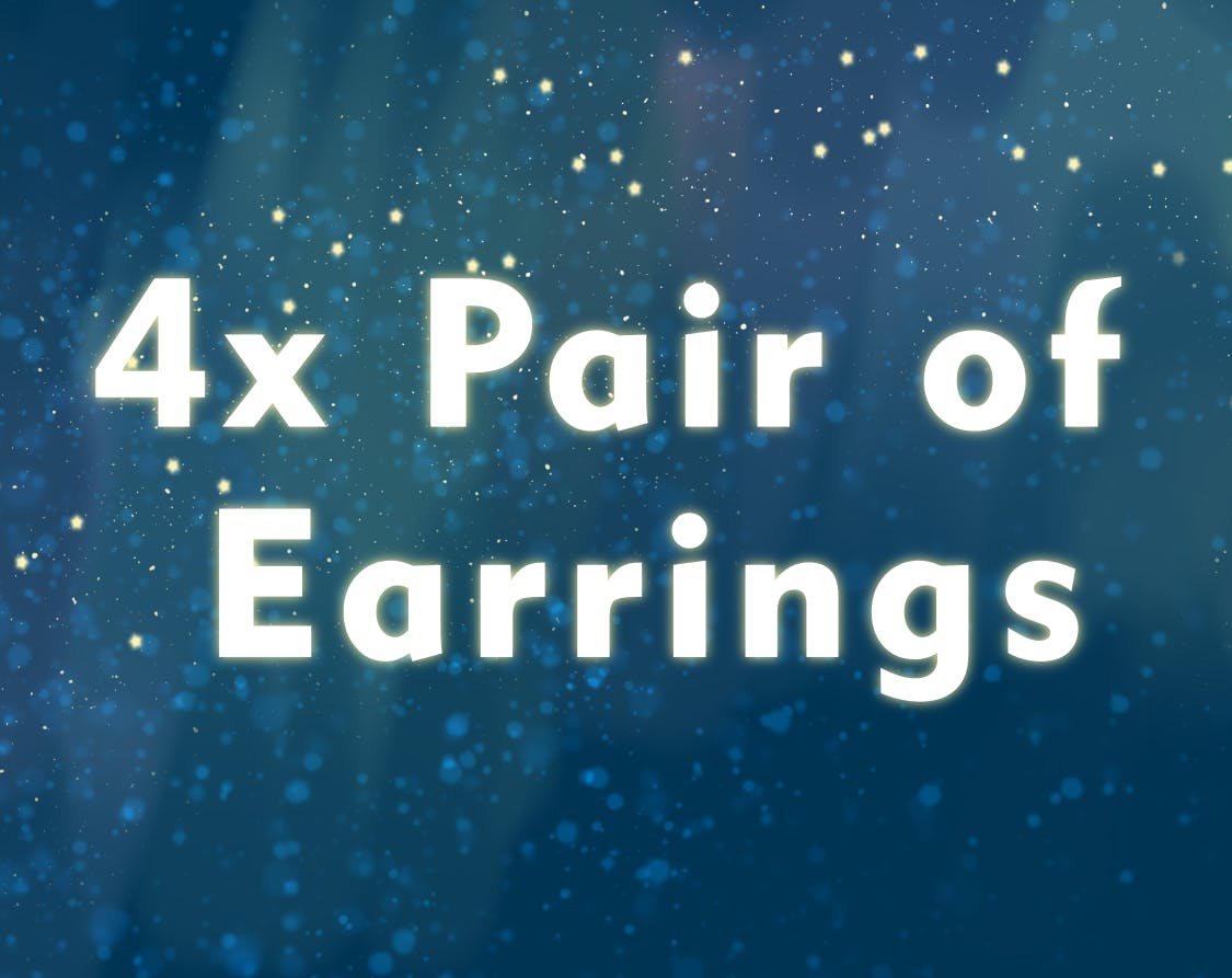 Earrings : 4x Pairs of earrings