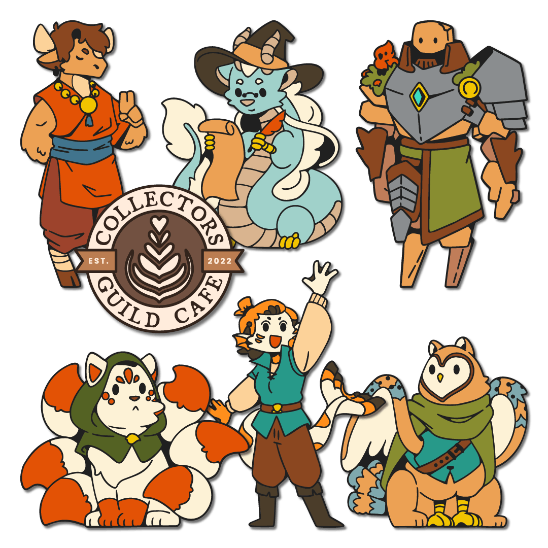 PINS - All Six + Cafe Logo Pin