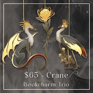 Crested Crane & Protea - Bookcharm Trio