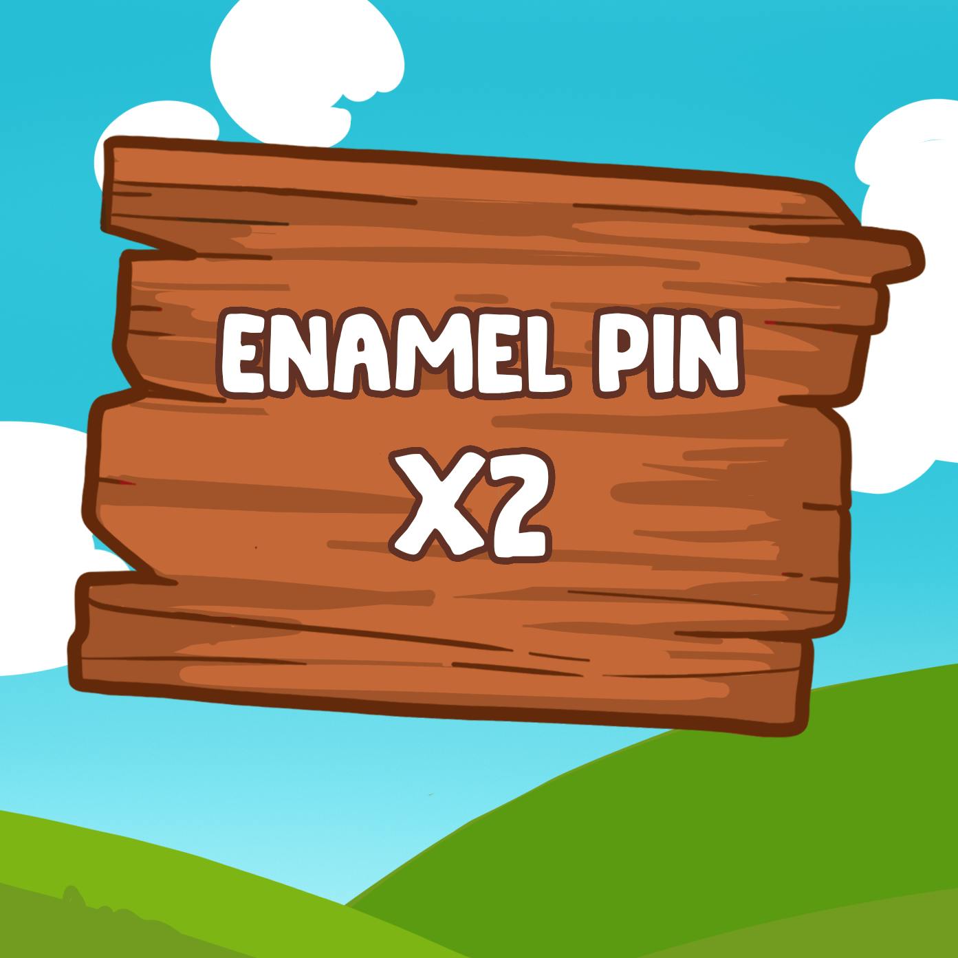 Two Farm Friends Enamel Pins (+Free Sticker!)