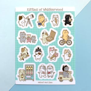 Kitties Of Whiskerwood Sticker Sheet
