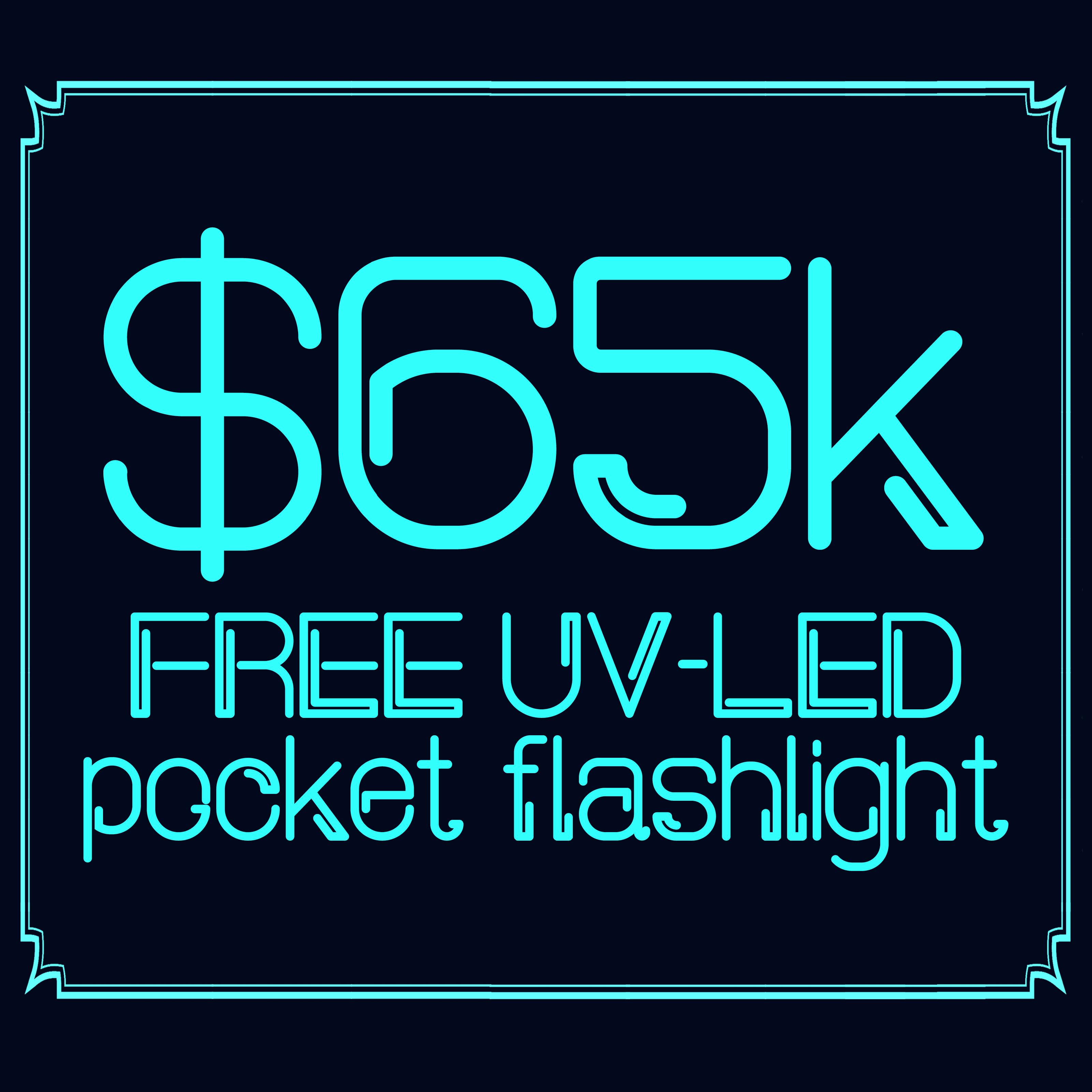 FREE UV-LED pocket flashlight