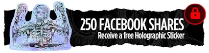 Reach 250 Facebook Shares for a Holographic Sticker!