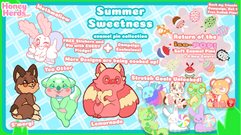 Summer Sweetness Enamel Pin Collection